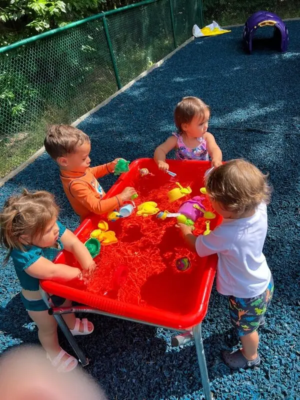 Happy Days campers playing outside